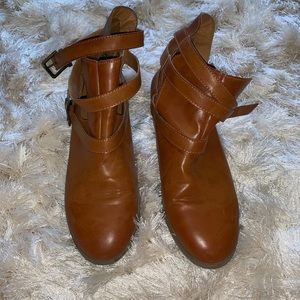 Tan booties from forever 21 size 8 great condition